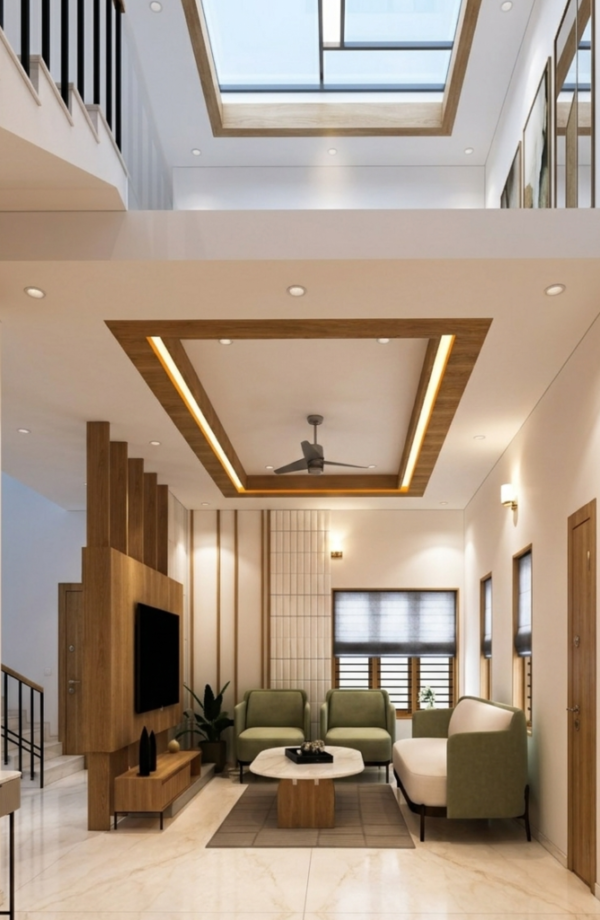 Skylit Living Interior